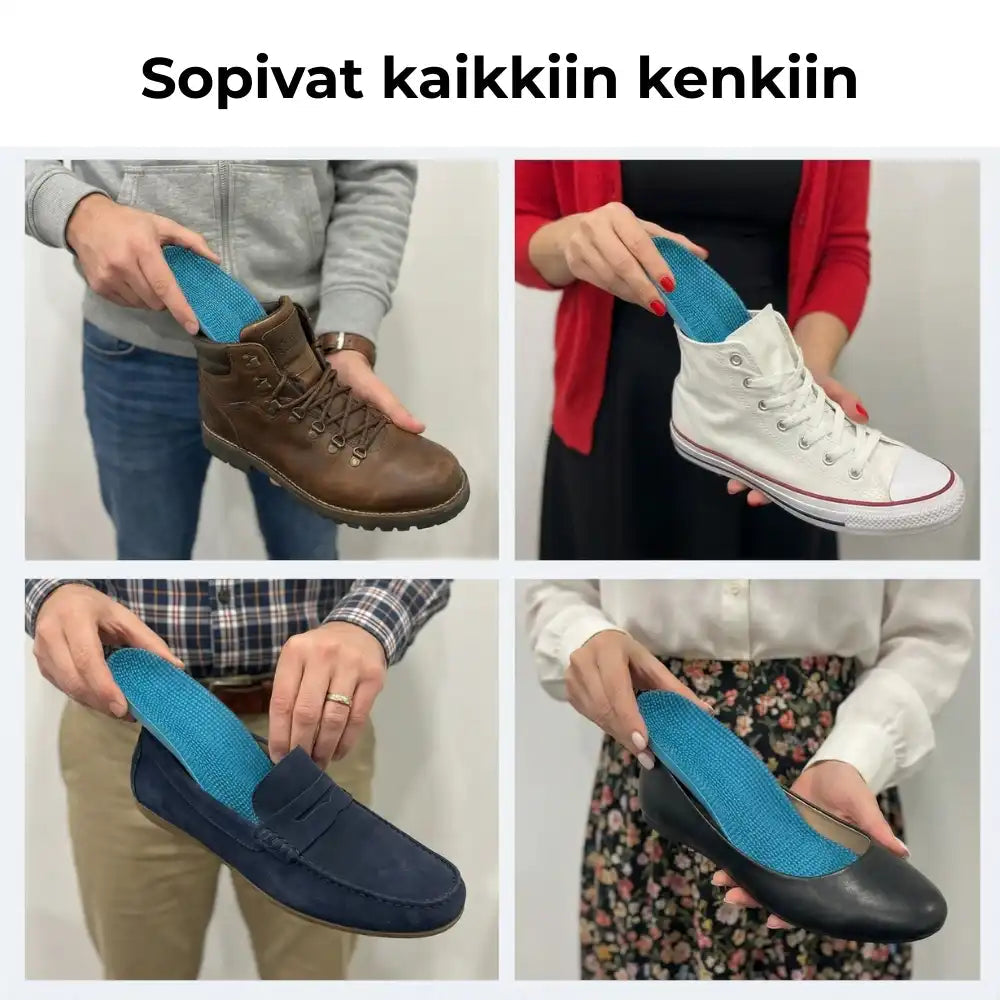 OrthoSole-pohjalliset leikattuna kengän kokoon
